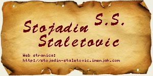 Stojadin Staletović vizit kartica